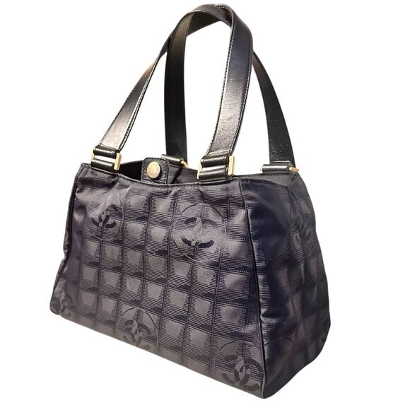 Chanel Travel Line Small Tote Bag Black Gold Hardware - Picture 16 of 16